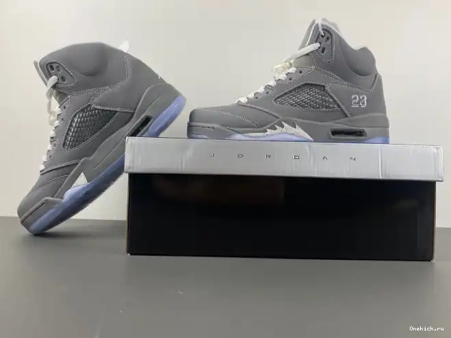 One Kick Grey 5 Wolf 136027-005 Jordan Retro Air 0701
